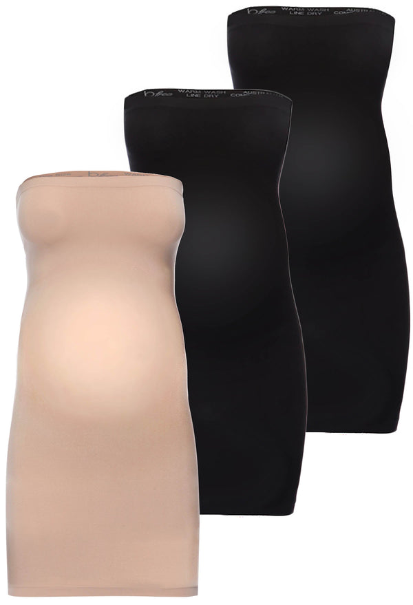Maternity Strapless Mini Slip/Skirt - 3 Pack