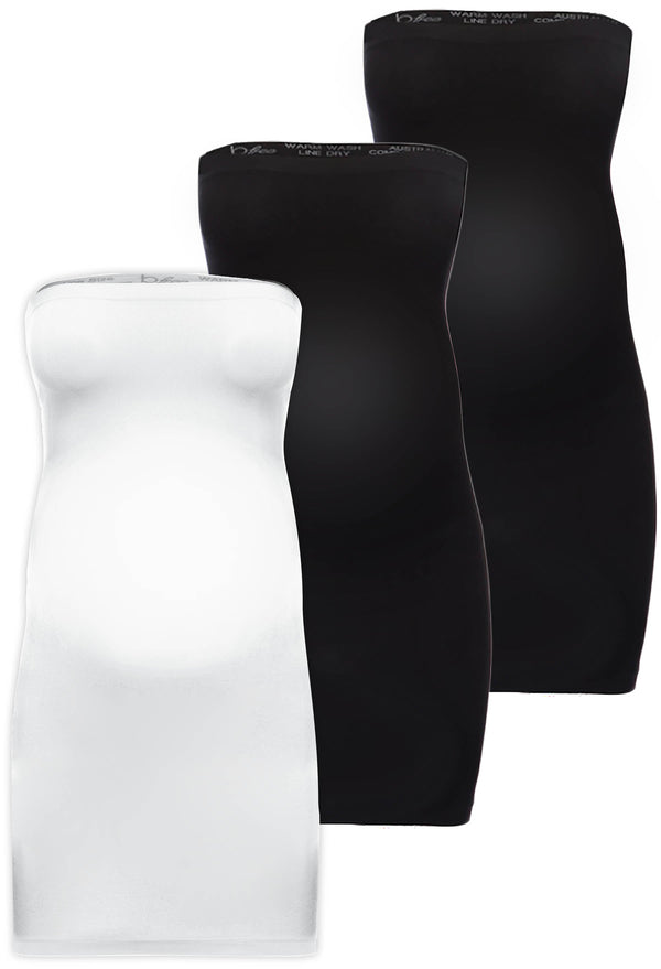 Maternity Strapless Mini Slip/Skirt - 3 Pack