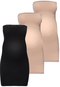 Maternity Strapless Mini Slip/Skirt - 3 Pack