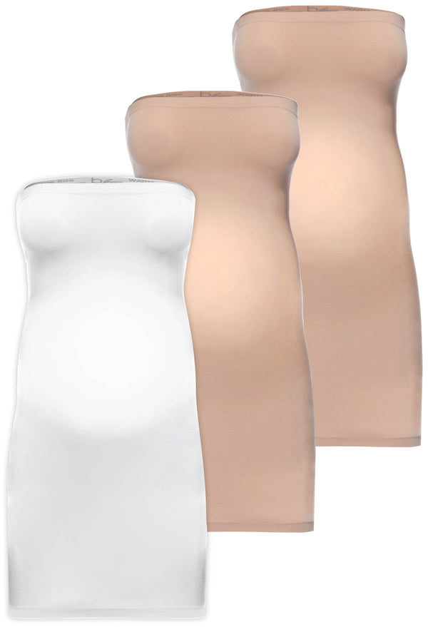Maternity Strapless Mini Slip/Skirt - 3 Pack