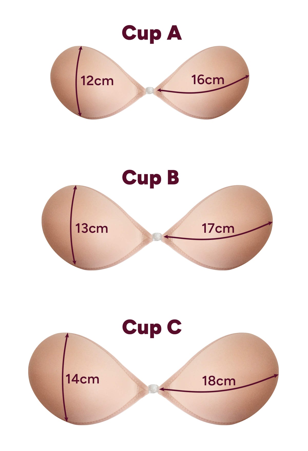 Adhesive Padded Sticky Bra with Straps