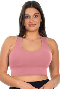 Push Up Sports Bra - Longline With Mesh Racer Back - 2 Pack