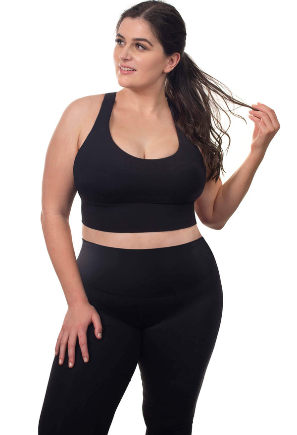 Push Up Sports Bra - Longline With Mesh Racer Back - 2 Pack