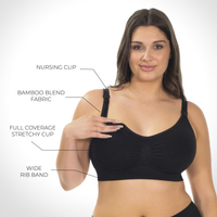 Bamboo Wire Free Maternity & Nursing Bra - Fancy 3 Pack