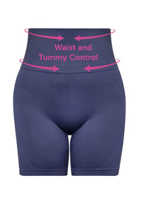 Plus Size Seamless High Waist Midi Biker Shorts