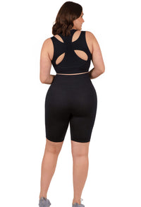 Plus Size Seamless High Waist Long Biker Shorts