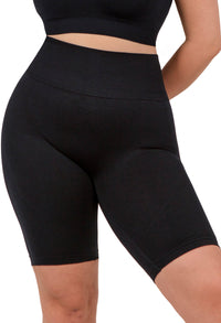 Plus Size Seamless High Waist Long Biker Shorts