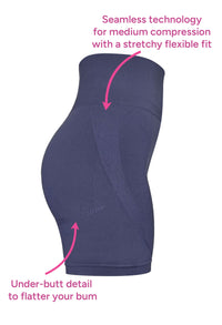 Plus Size Seamless High Waist Midi Biker Shorts