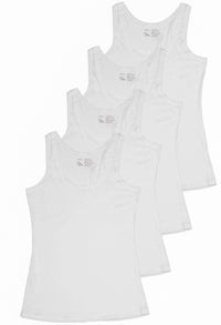 Superfine 100% Cotton Tank Top - 4 Pack