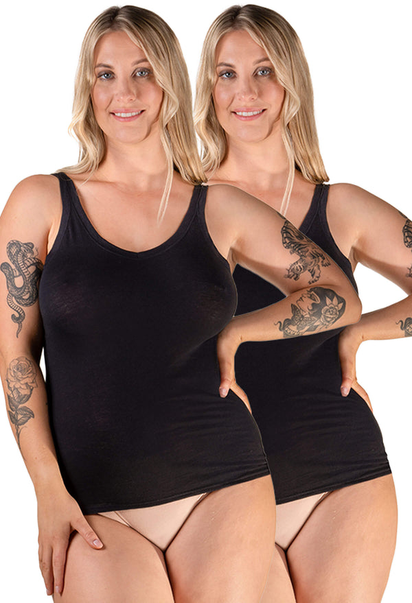 Superfine 100% Cotton Camisole - 2 Pack