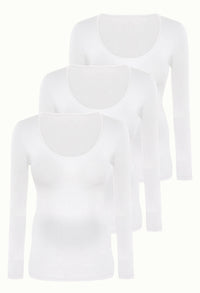 Maternity Bamboo Long Sleeve Top - 3 Pack