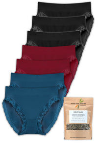 Lace High Cut Briefs + Menopause Relief Tea Set