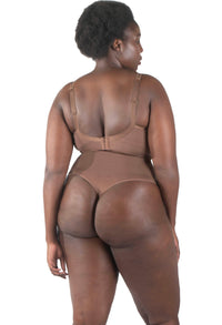 Underbust Stay Up Shaping G String - Chocolate