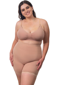 Anti Chafing High Rise Petite Cotton Rich Shorts | Lilac Snow