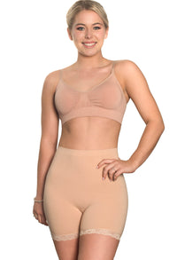 Anti Chafing High Rise Petite Cotton Rich Shorts | Lilac Snow