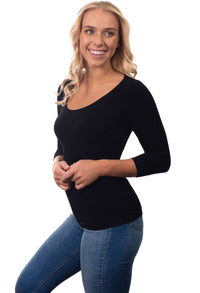 Bamboo 3/4 Sleeve Top  -3 Pack