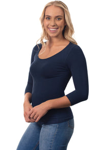 Bamboo 3/4 Sleeve Top  -3 Pack