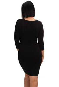 Maternity Bamboo 3/4 Sleeve Bodycon Dress - 2 Pack