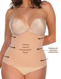 Maximum Tummy Control Belly Band With Flexible Boning