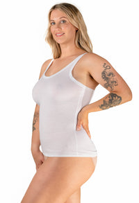 White Superfine 100% Cotton Camisole - 4 Pack