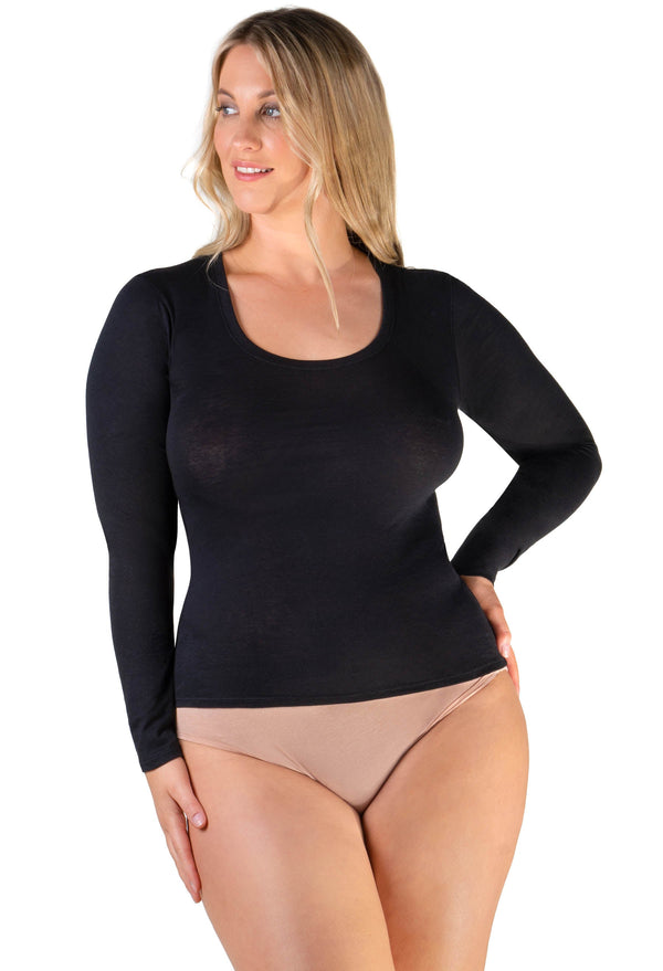 Superfine 100% Cotton Long Sleeve Top - 4 Pack