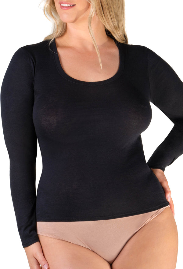 Superfine 100% Cotton Long Sleeve Top - 4 Pack