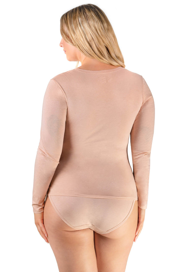 Superfine 100% Cotton Long Sleeve Top - 4 Pack