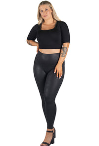 High Rise Faux Leather Leggings