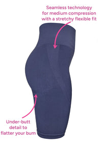 Plus Size Seamless High Waist Long Biker Shorts