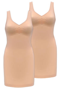 Ultra Light Shaping Curvy V-Tank Slip - 2 Pack