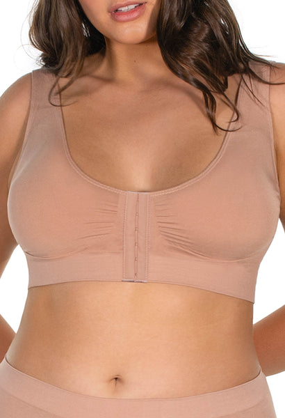 Bamboo Padded Wire Free Front Closure Bra