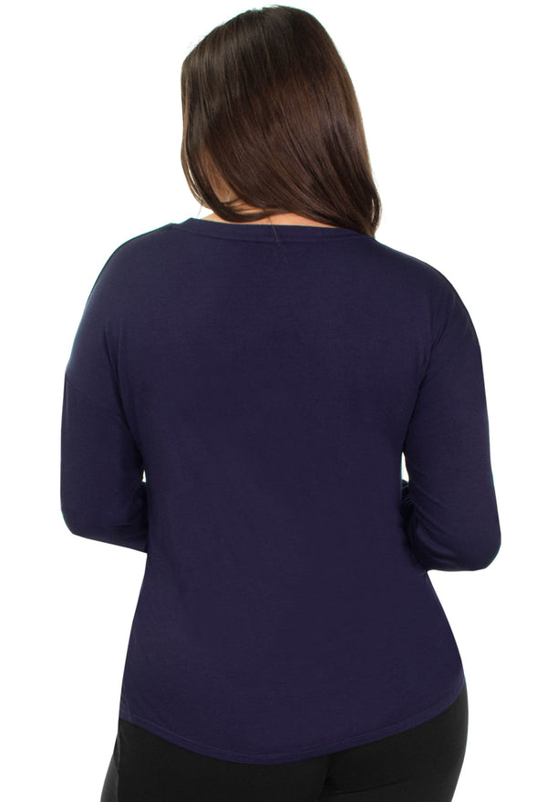 Bamboo Long Sleeve Pyjama Set - Navy