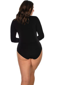 Curvy Long Sleeve Bamboo Bodysuit