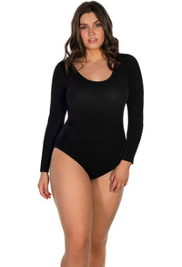 Curvy Long Sleeve Bamboo Bodysuit