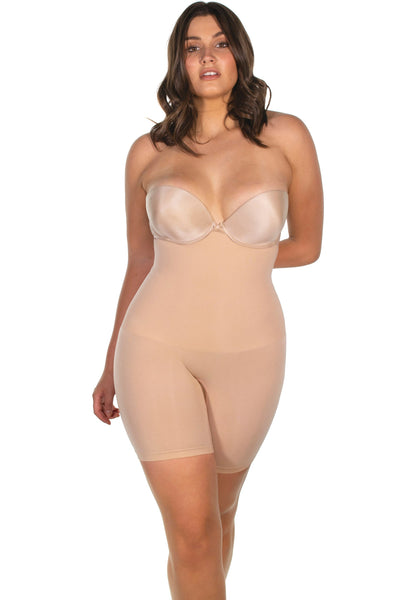 Shop Plain Seamless Long Leg Shaper Online