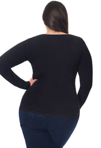 Curvy Bamboo Long Sleeve Top