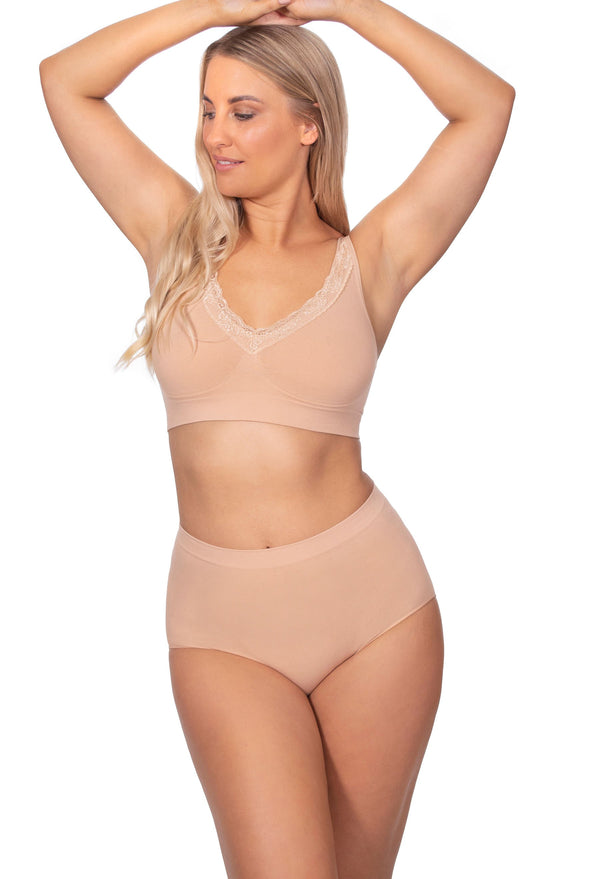 Post Surgery High waist Comfort Brief | Seamless Cotton Blend