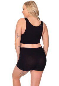 Pregnancy Wire Free High Back Pull On Crop Top