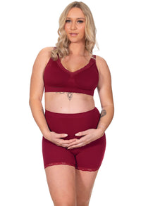 Maternity Anti Chafing High Rise Petite Cotton Shorts