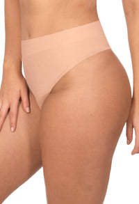 Seamless Cotton High Waist G String - 7 Pack