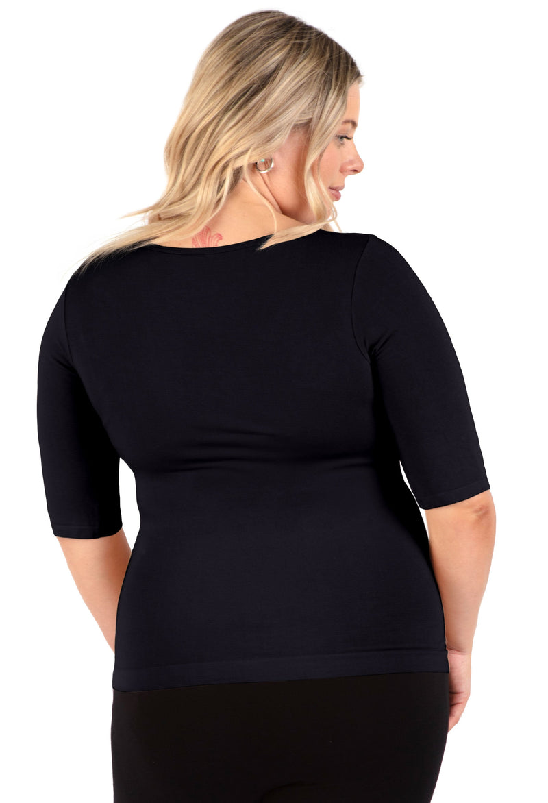 Maternity Bamboo Mid Length Sleeve Tee