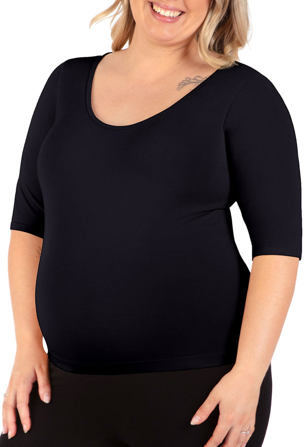 Maternity Bamboo Mid Length Sleeve Tee