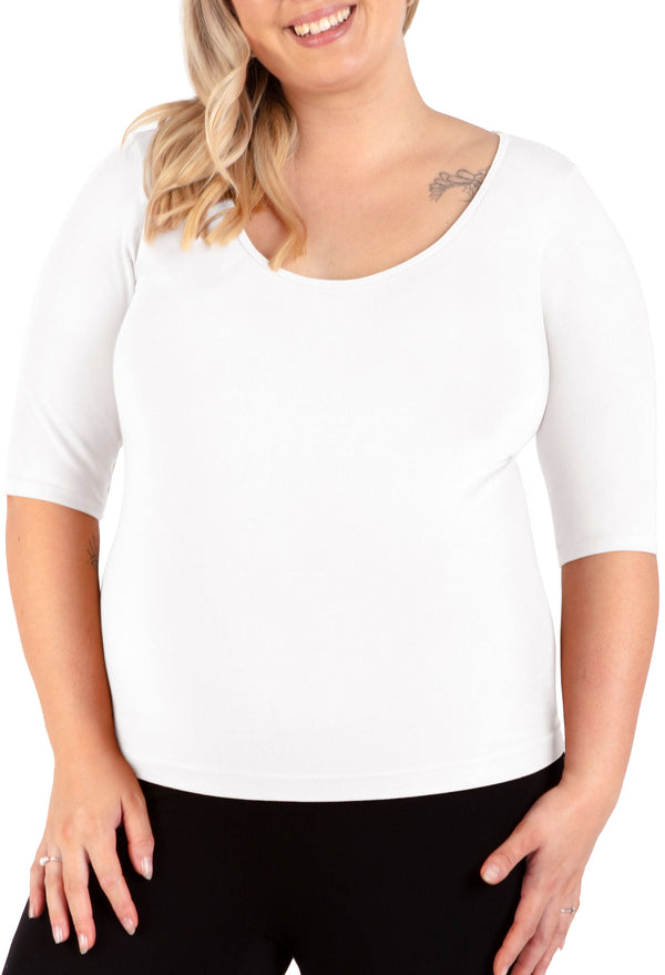 Maternity Bamboo Mid Length Sleeve Tee