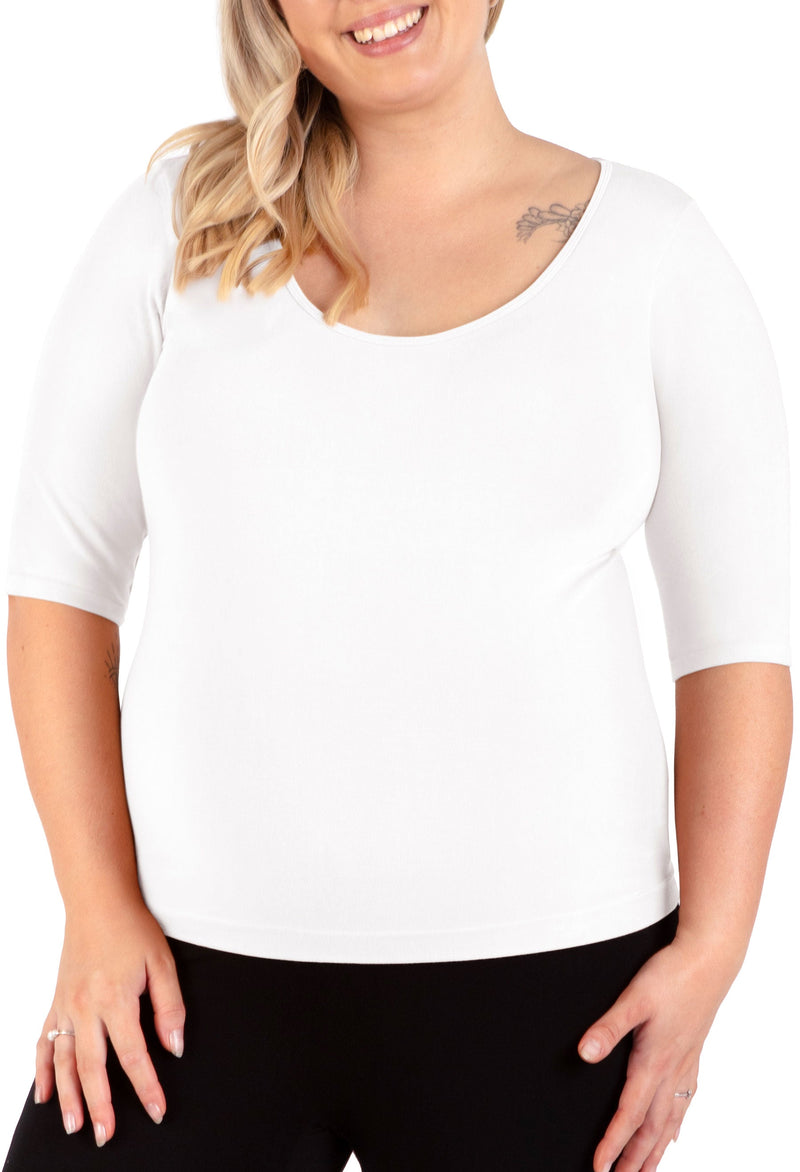 Maternity Bamboo Mid Length Sleeve Tee