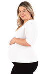 Maternity Bamboo Mid Length Sleeve Tee