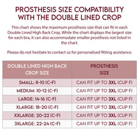 Double Lined Wire Free High Back Crop Bra & Prosthesis Set