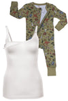 Bamboo Nursing Cami & 100% Organic Cotton Zip Babysuit | 2 Pack | SAVE $10
