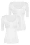Bamboo Mid Length Sleeve Tee - 2 Pack