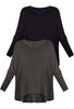 Bamboo Boat Neck Long Sleeve Top - 2 PACK