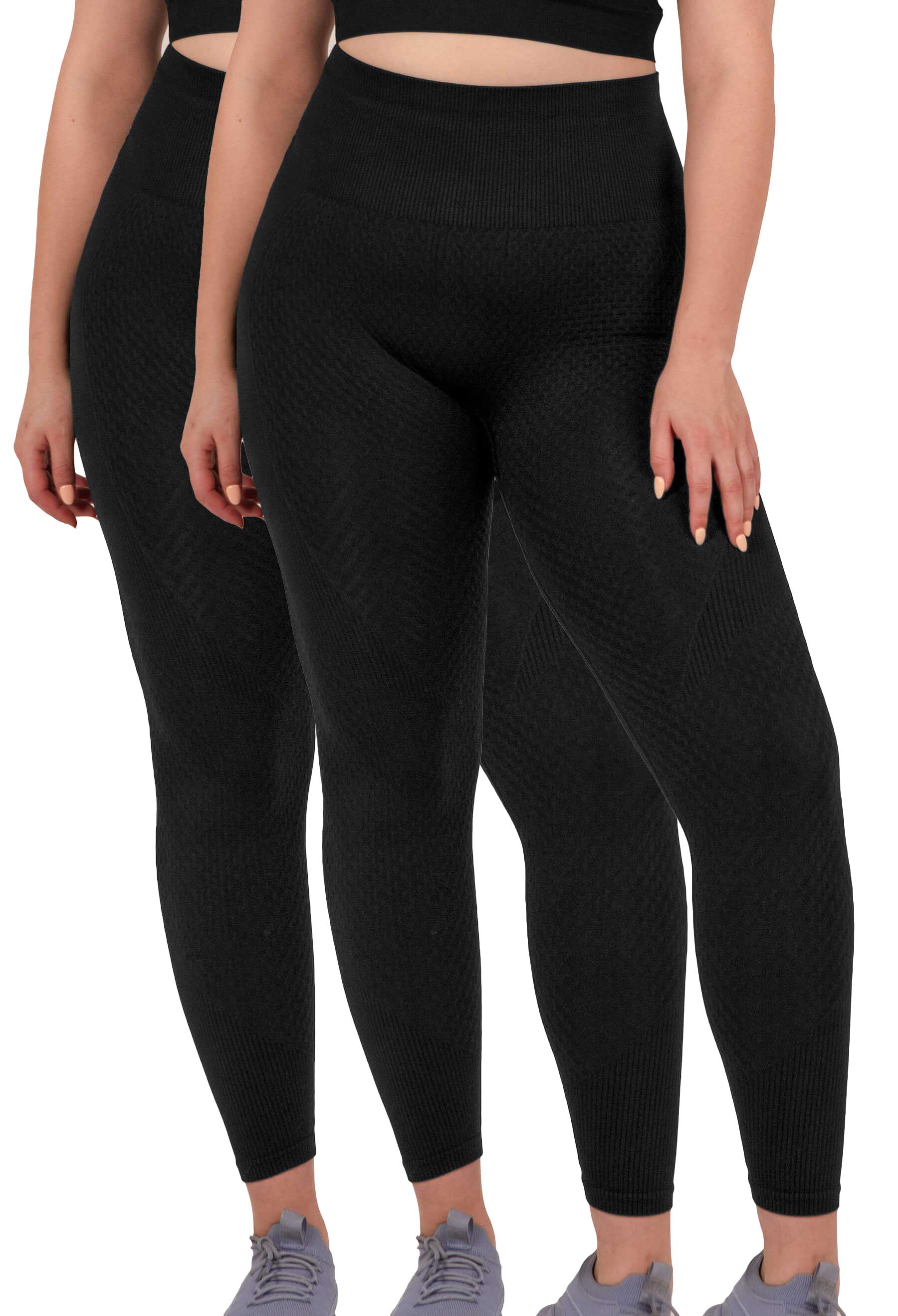 Honeycomb Contour Seamless Leggings 2 Pack